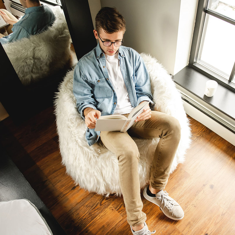 Grovelane Faux Fur Bean Bag Chair Wayfair